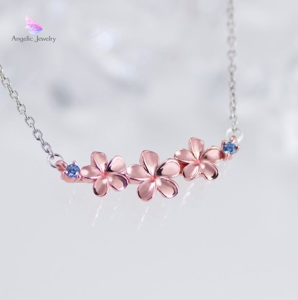 Angelic Jewelry 親愛の花 プルメリアネックレス(サンライズピンク)